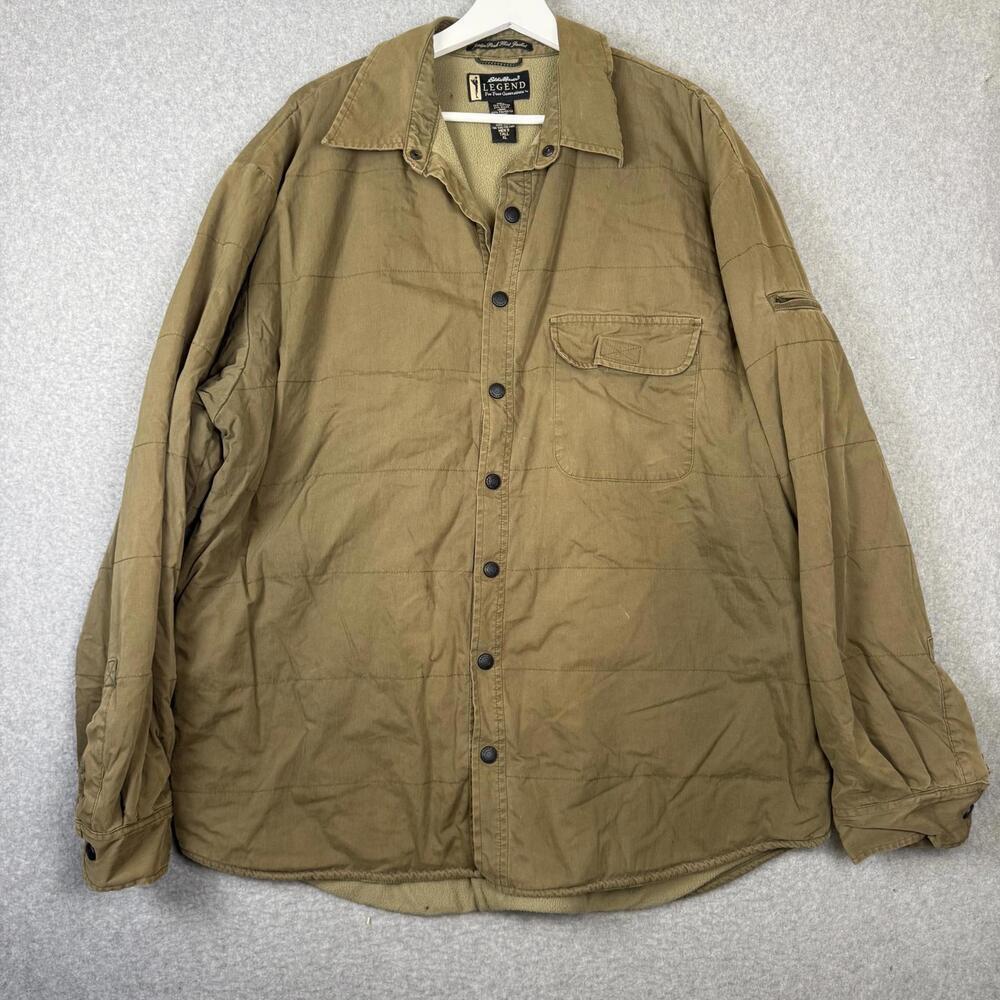 Vintage 80s Eddie Bauer Men's Size XL Tall Ridge Peak Shirt Jacket Shacket Chore